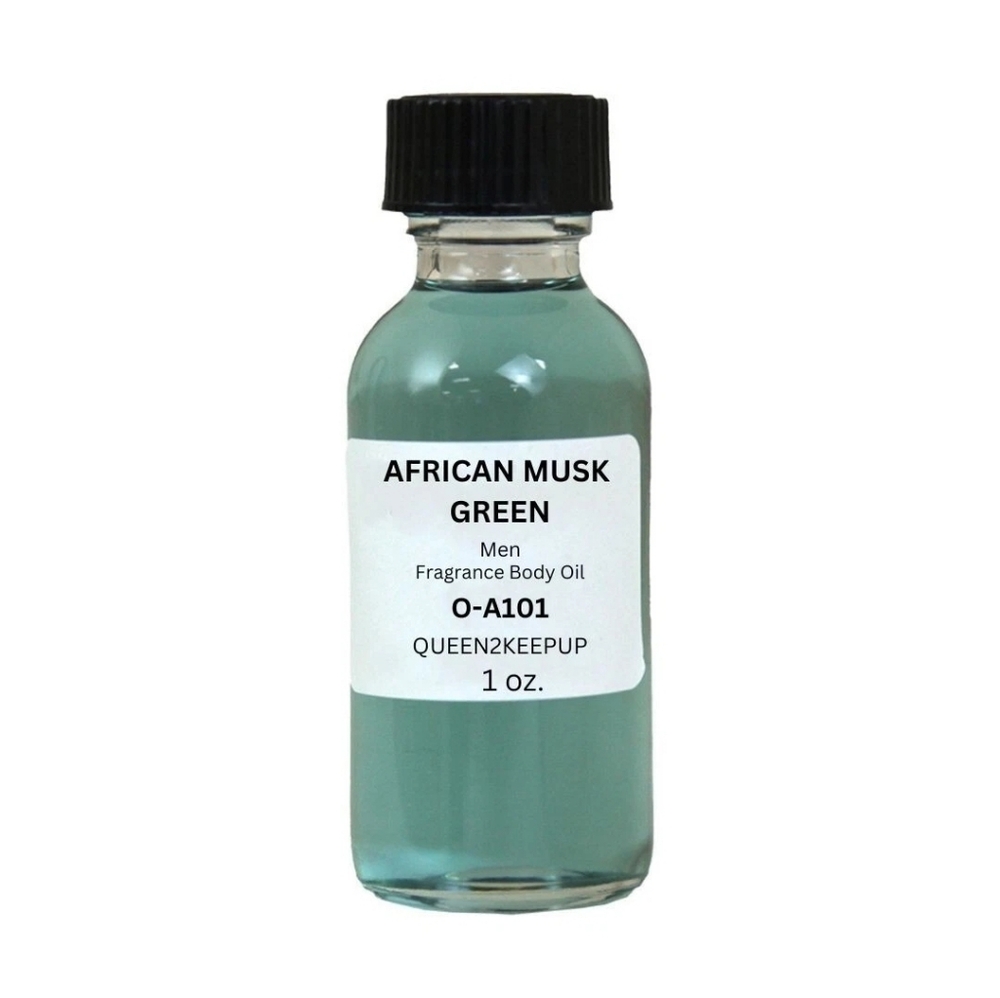 African Musk Green For Men All Natural Fresh Clean Scent 1 oz